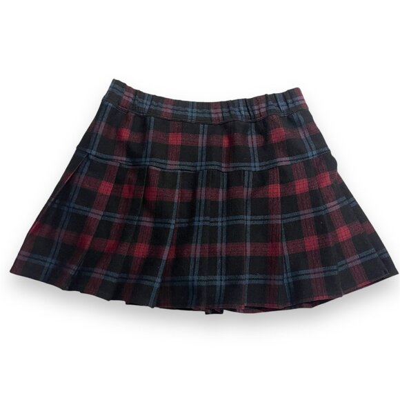 Abercrombie Kids Girls Plaid Pleated Skirt 11/12 Red & Black Cotton Blend - Picture 6 of 10